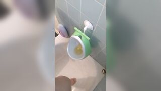 Urine Fetish Princess Potty Training Boy Urinal Toy Aim Play!: Girl Stands to Pee Foamy Yellow Piss