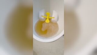 Urine Fetish Princess Potty Training Boy Urinal Toy Aim Play!: Girl Stands to Pee Foamy Yellow Piss