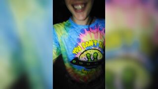 Public Outside Outdoors Nature Pee @ Dusk! Hairy Hippie Slut Has NO TOILET PAPER! She Pees Anyway!