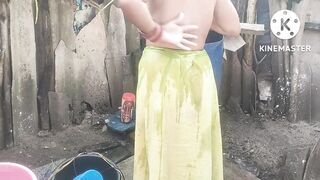 Anita yadav bathing before oil massage