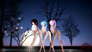 MMD R18 4k UHD Bikini MIku And Sisters - DDD - 1067