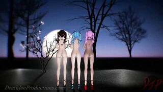 MMD R18 4k UHD Bikini MIku And Sisters - DDD - 1067