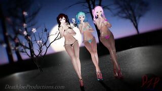 MMD R18 4k UHD Bikini MIku And Sisters - DDD - 1067