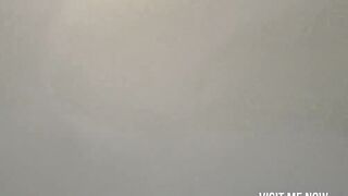 Peeing and anal milk enema camera in toilet bowl