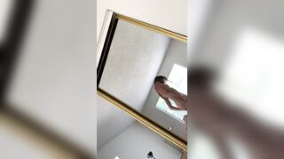 Tall and elegant glamour model rides a huge dick while covered in oil