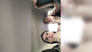 is not ashamed to suck her toy dick in front of the uber driver