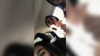 is not ashamed to suck her toy dick in front of the uber driver