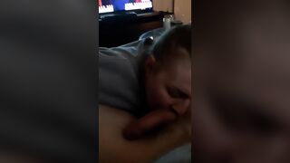 she is playing with my dick