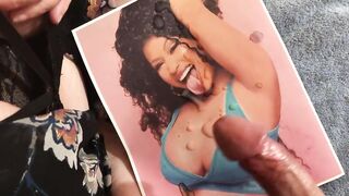 The wife stroking my cock to cum tribute Nicki Minaj