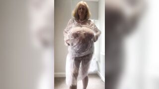 Annabel’s white sheer lace dress
