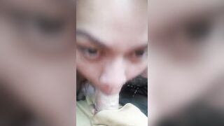Car Blowjob From Asian Slut. Swallows Every Drop. Oral Creampie