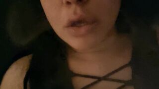 Sucking my 8 inch dildo during a vape - thinking of your cock ????