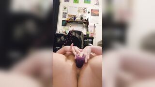 Bored mom vs purple cock