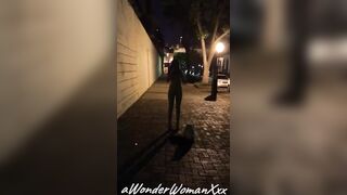 Wife strips down to heels on parkway