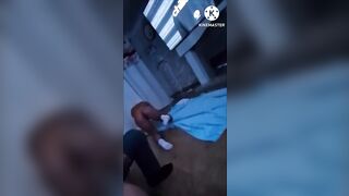 My Gf dancing and teasing me and our guest