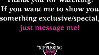 nippleringlover inserting a big padlock through stretched pierced nipple - pierced tits huge nipples