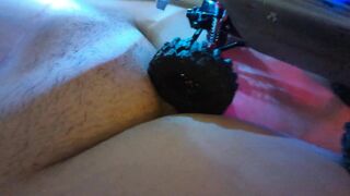 Rc truck crawls on hot body milf!