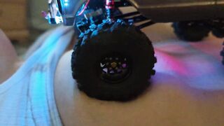 Rc truck crawls on hot body milf!