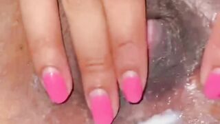 Latina gets told how to play with her tight pussy by her daddy