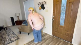 BBW Strips down to Cotton Eye Joe dancing and jiggling her fat belly Big Girls are Best V177