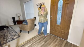 BBW Strips down to Cotton Eye Joe dancing and jiggling her fat belly Big Girls are Best V177