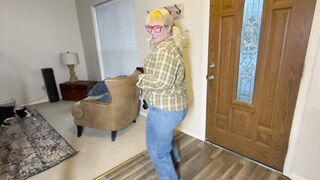 BBW Strips down to Cotton Eye Joe dancing and jiggling her fat belly Big Girls are Best V177