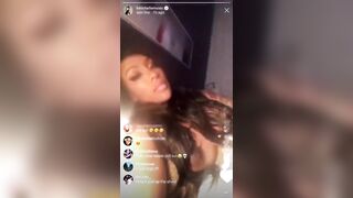 K Michell Nipple out on Instagram Live