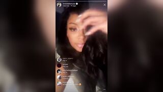 K Michell Nipple out on Instagram Live
