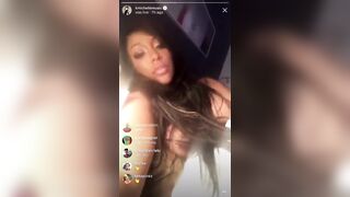 K Michell Nipple out on Instagram Live