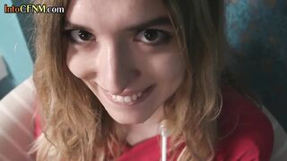 Nasty amateur CFNM babes in group femdom handjob action