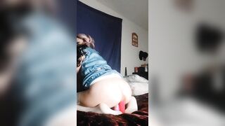 Rae gets her asshole and pussy stretched!