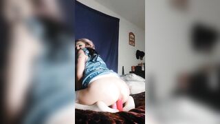 Rae gets her asshole and pussy stretched!