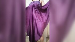 Pakistani wife is playing with her milky body in a pink nightie and removing her clothes and showing her panty and bra a