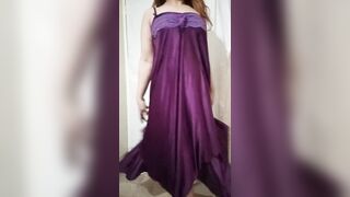Pakistani wife is playing with her milky body in a pink nightie and removing her clothes and showing her panty and bra a