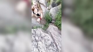 I meet a hot blonde at the river and end up fucking her