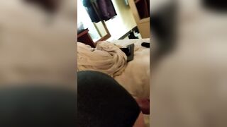 milf twerks on long man cock ends up getting pounded doggy style, watch how her booty jiggles!
