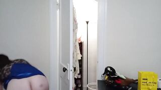 PAWG Cat Girl Changes into Lingerie