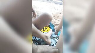 Masturbation outdoor