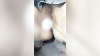 Squatting over her phone to bring you a hot POV, Rachel Wriggler unleashes the first piss of the day directly over it!