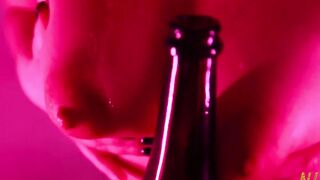 We have fun with bunny Mia Spark at a champagne party.