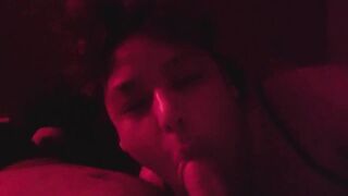 Sweet Short haired teen gives tender blowjob POV