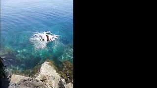 nippleringlover nude beach swimming naked flashing pierced pussy & huge pierced nipples nipple rings