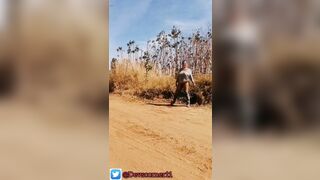 Devska pissing on the road part4