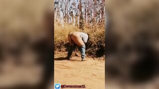 Devska pissing on the road part4