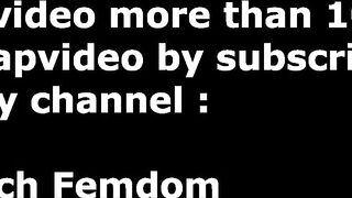 French Perverse tramples and crushes her slave's cock then sucks and fucks it