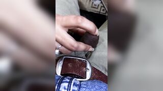 My Indian wife do hand job using condom