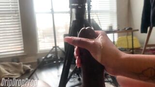 DRIPDROP Faye Noir Plays With His Cummy Dick & Continues to Stroke While Sucking His Nipples!!