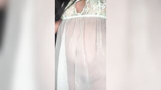 Fingering my pussy in front of you wearing lingerie