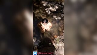 Devska learns golden shower at river