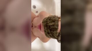Submissive slut degraded. Piss slapped and spit on.